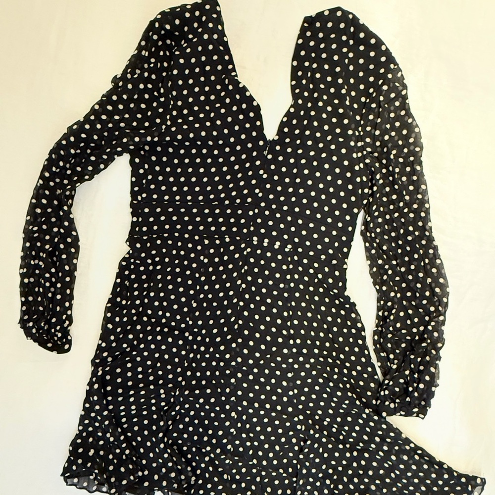 Polo by Ralph Lauren Black and White Fit and Flare Dress